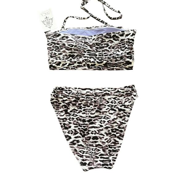 Becca Swimsuit 2 Piece Bikini Leopard print Set Size M - Picture 2 of 12
